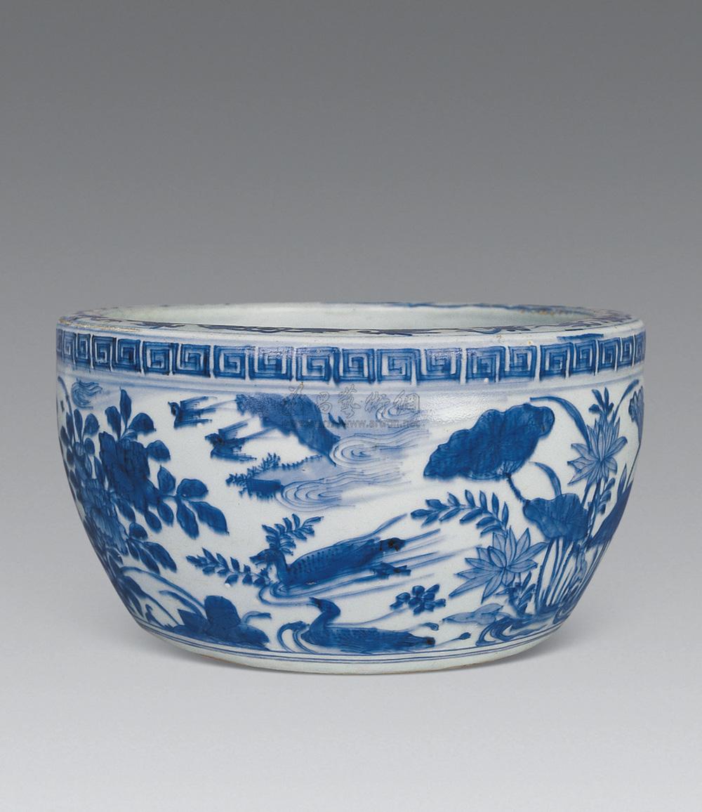 【明嘉靖 青花花鸟小缸】拍卖品_图片_价格_鉴赏_明代青花瓷器_雅昌
