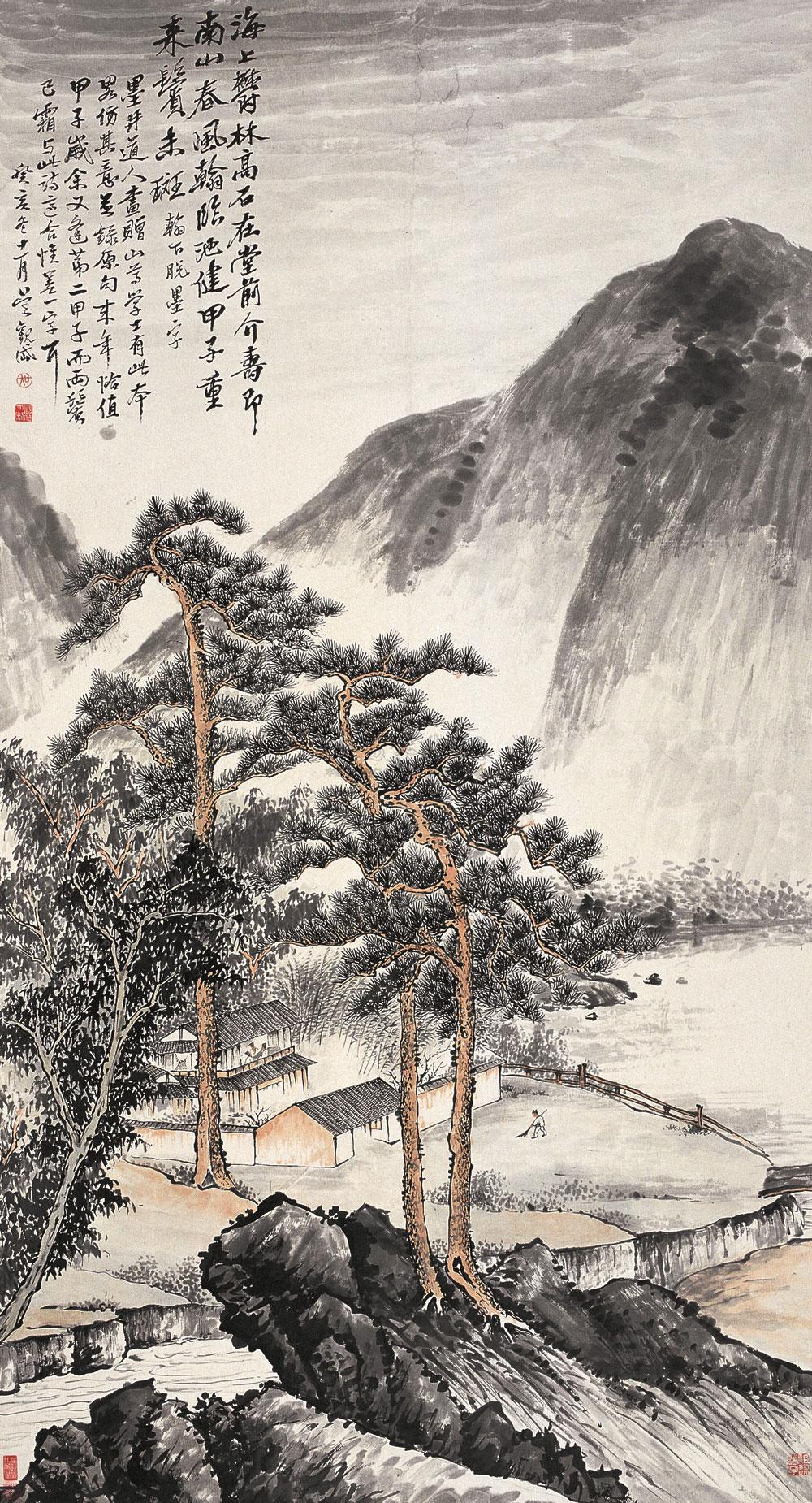 1580 癸亥(1923)年作 郁林雅会 立轴 设色纸本