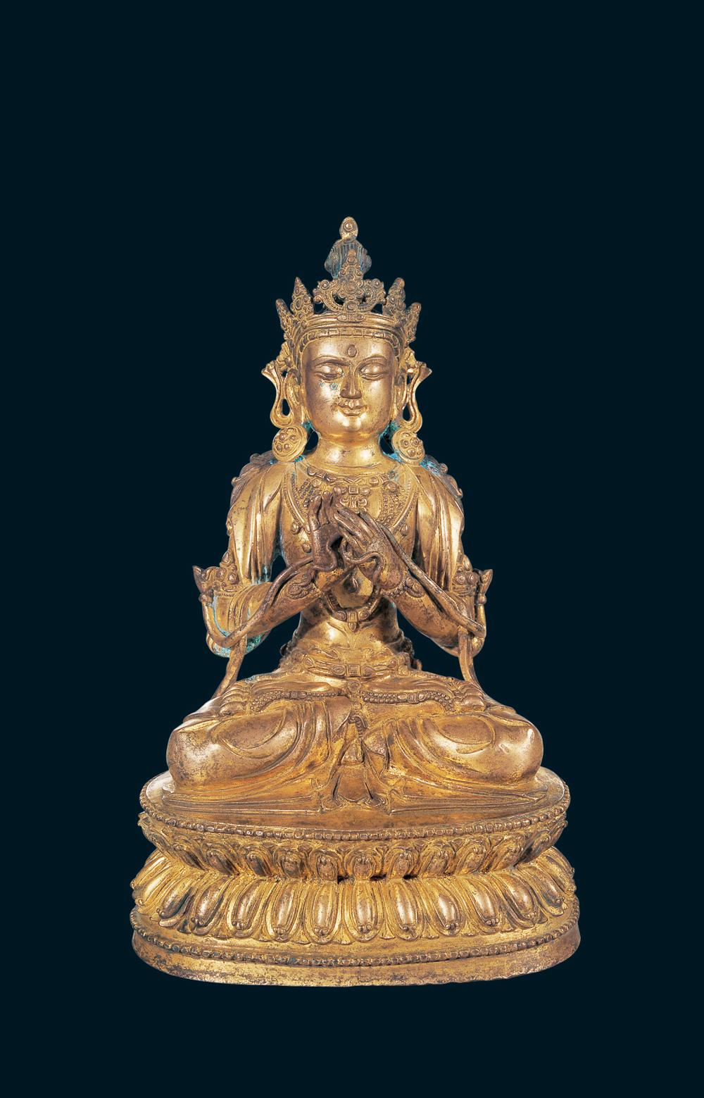 明弥勒佛铜像图片