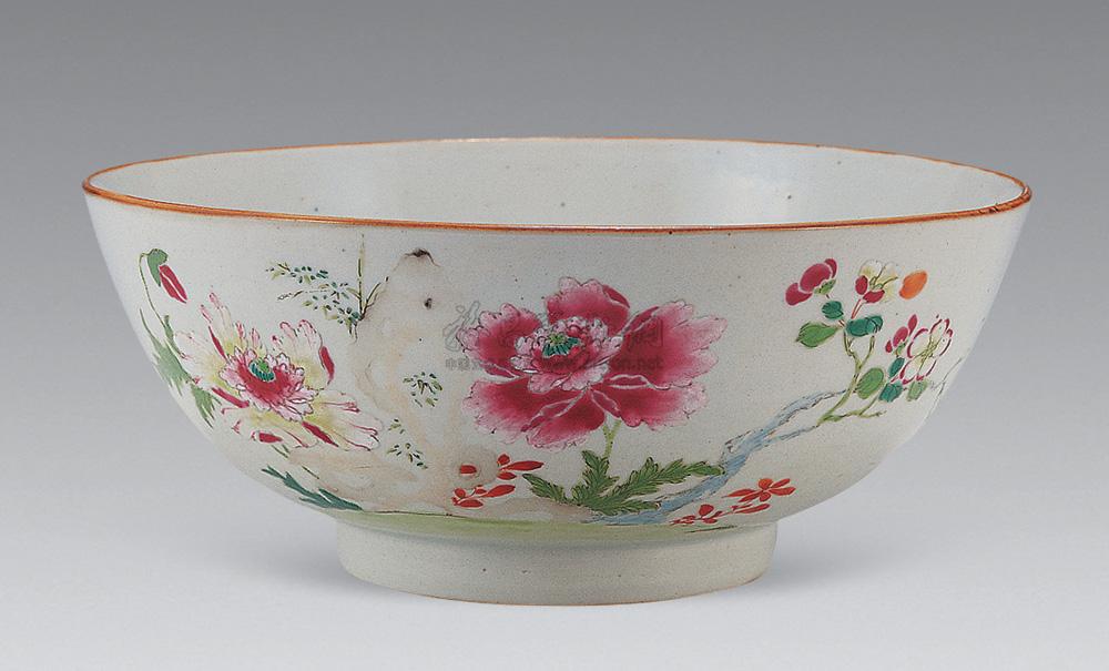 粉彩富贵牡丹纹大碗 (一件)】拍卖品_图片_价格_鉴赏_清代粉彩瓷器