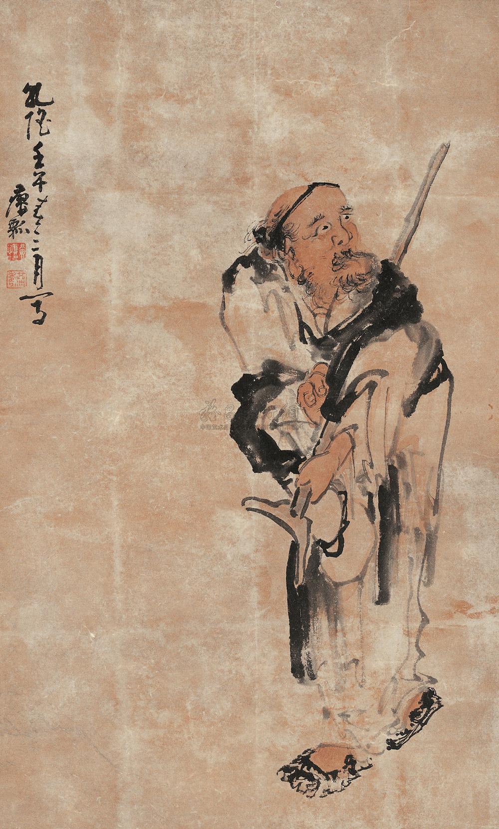 0844 铁拐李 立轴 水墨纸本
