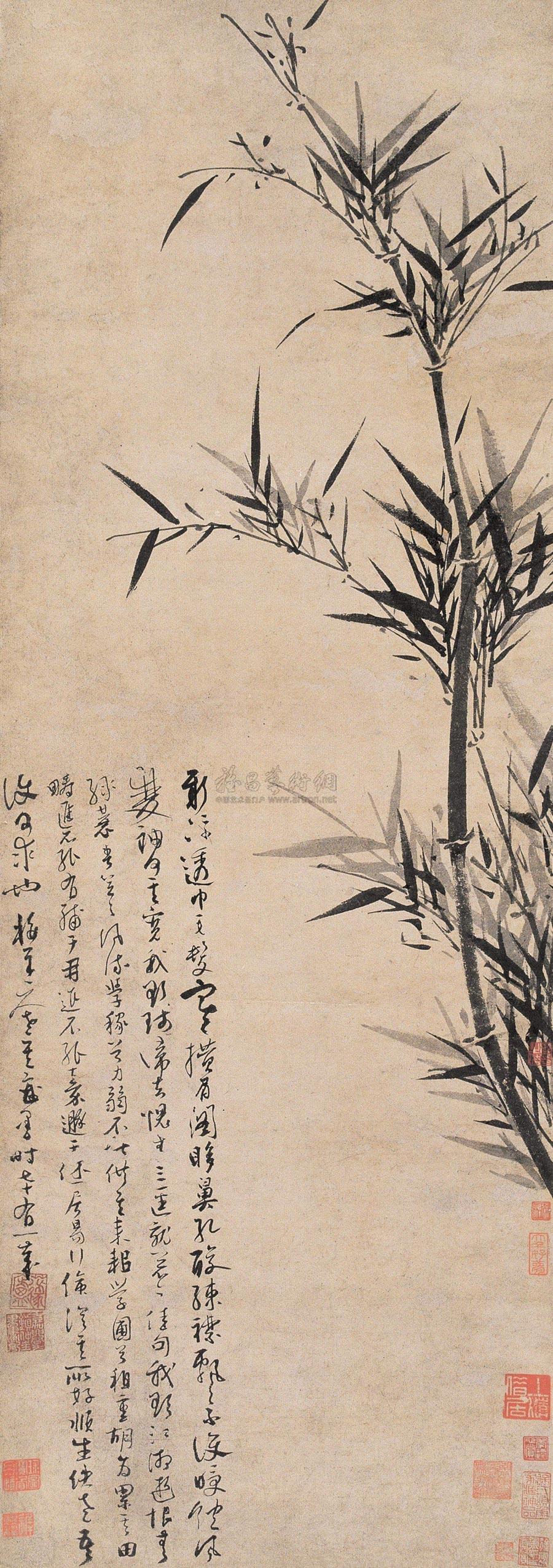 【毛竹 立轴 水墨纸本】拍卖品_图片_价格_鉴赏_绘画_雅昌艺术品拍卖