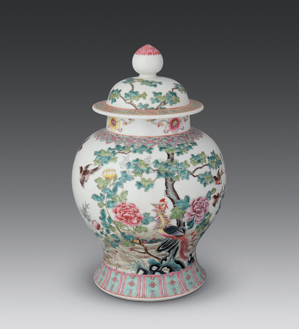 【清光绪 粉彩花鸟将军罐】拍卖品_图片_价格_鉴赏_清代粉彩瓷器_雅昌