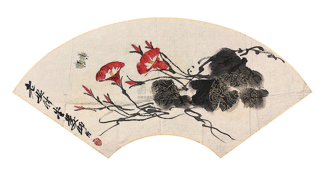 0740牵牛花扇面软片