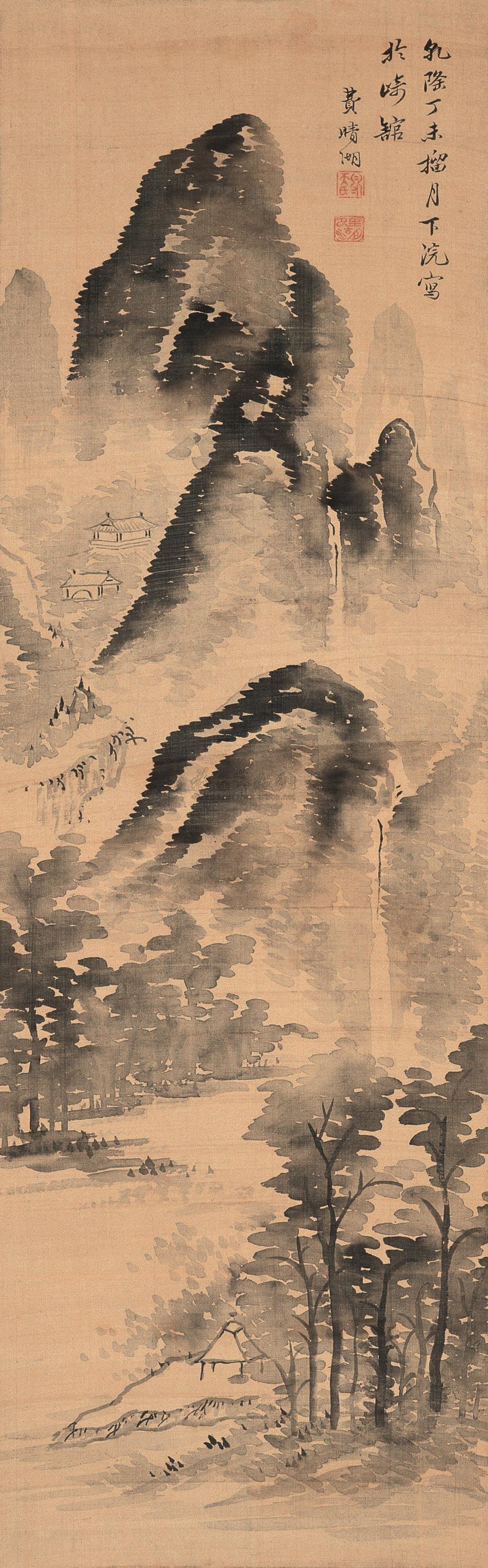 【山水 立轴 绢本水墨】拍卖品_图片_价格_鉴赏_绘画_雅昌艺术品拍卖网