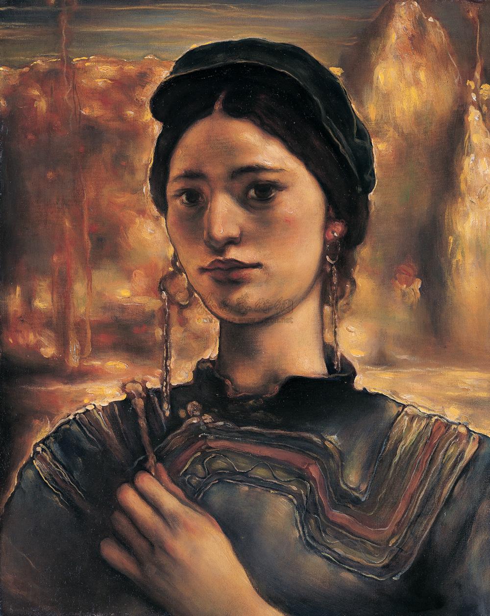 【1992年作 彝族姑娘 油彩 布面】拍卖品_图片_价格_鉴赏_油画_雅昌