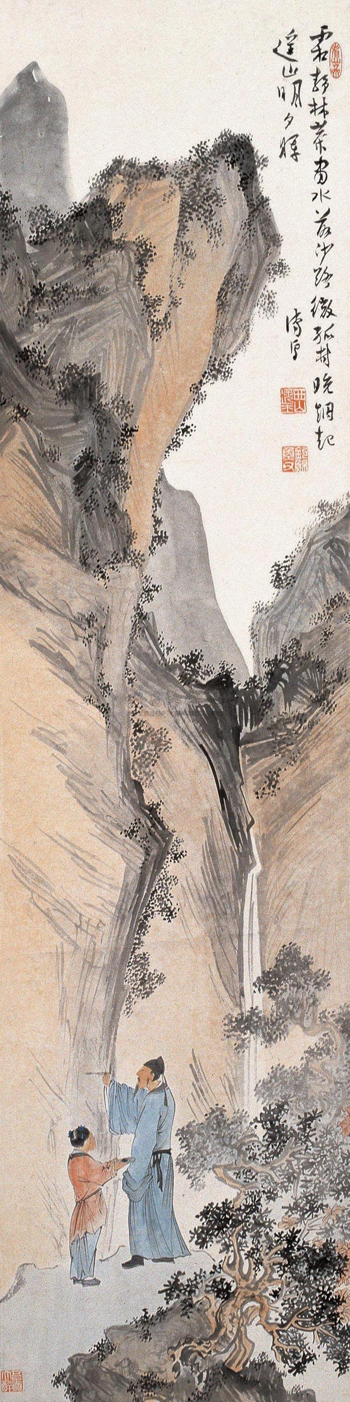 【题壁图 立轴 设色纸本】拍卖品_图片_价格_鉴赏_绘画_雅昌艺术品拍卖网