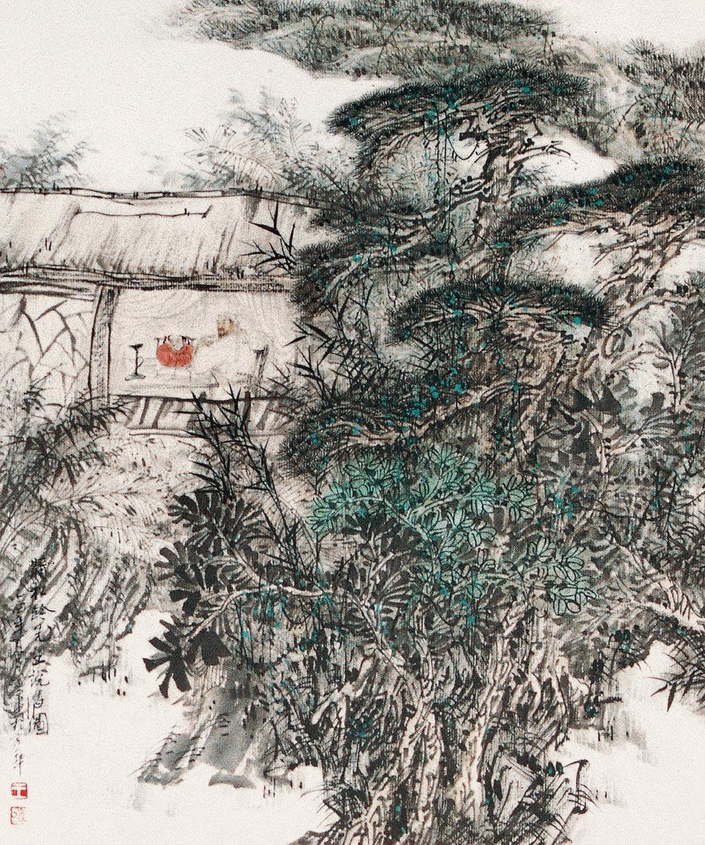 【蒲松龄先生说书图 硬片 设色纸本】拍卖品_图片_价格_鉴赏_绘画