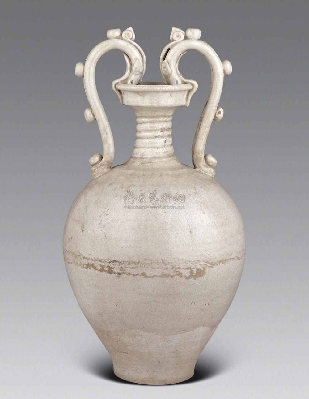 【唐 白釉双龙尊】拍卖品_图片_价格_鉴赏_元代以前陶瓷_雅昌艺术品