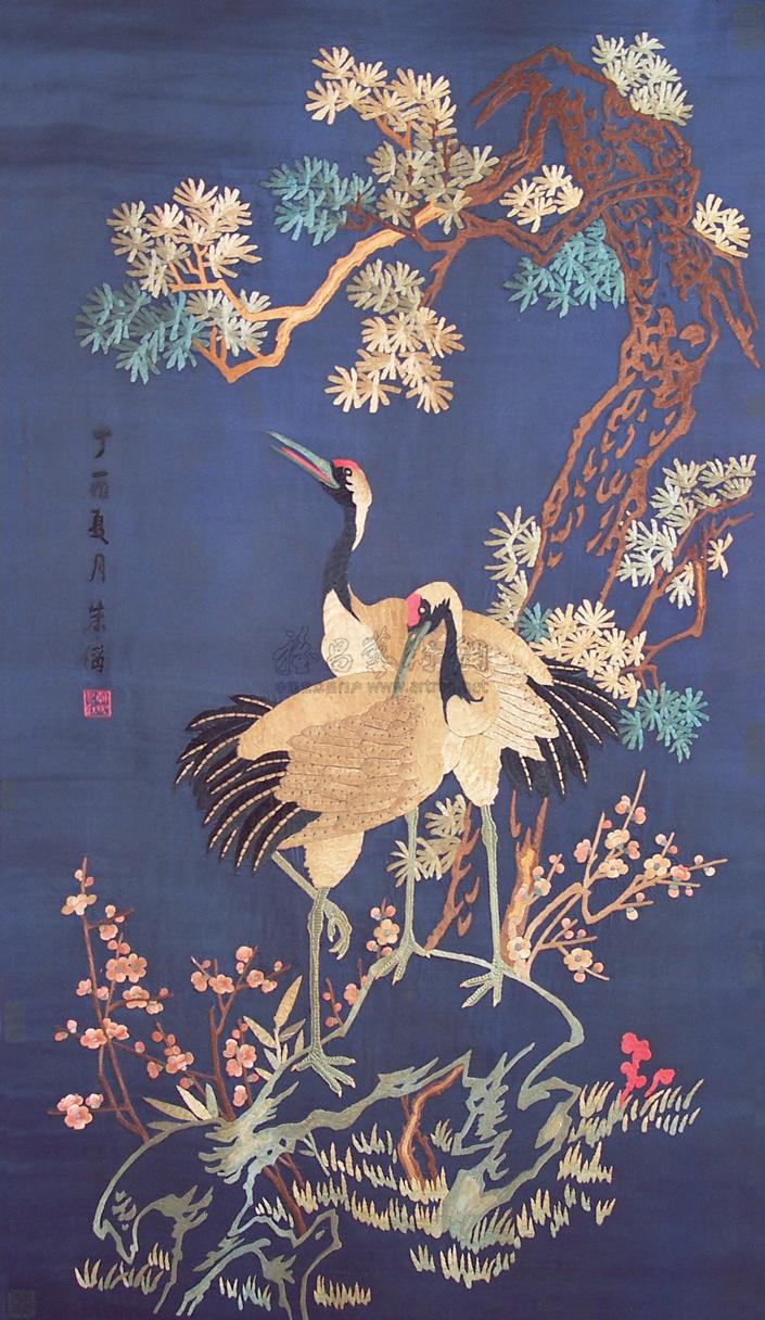 0654越绣松鹤延年越绣松鹤延年
