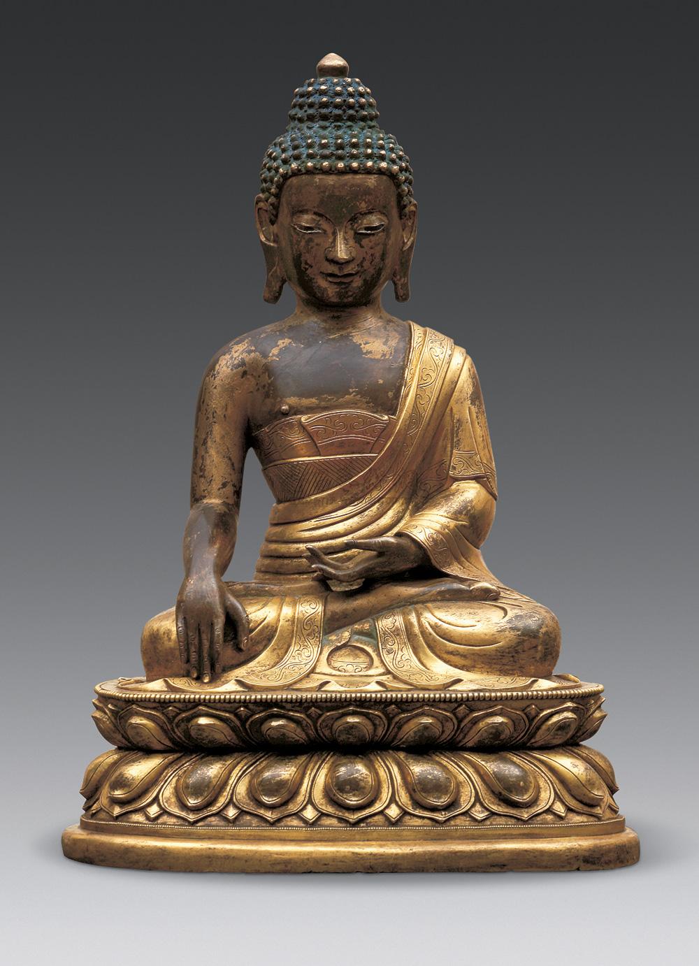 0499 清代 鎏金释迦佛像