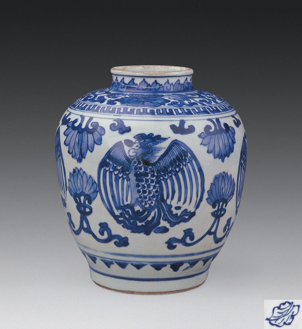 【清早期 青花团凤纹罐】拍卖品_图片_价格_鉴赏_清代青花瓷器_雅昌
