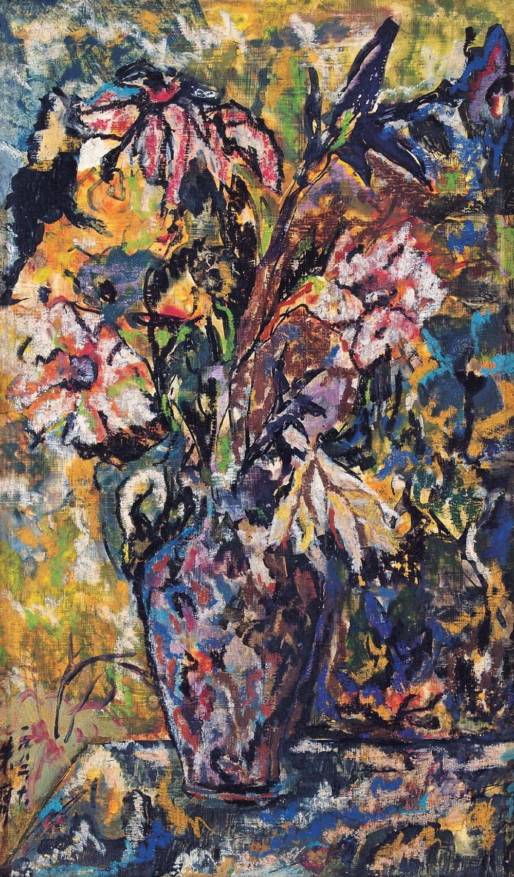 【1982年作 瓶花 油画】拍卖品_图片_价格_鉴赏_油画_雅昌艺术品拍卖