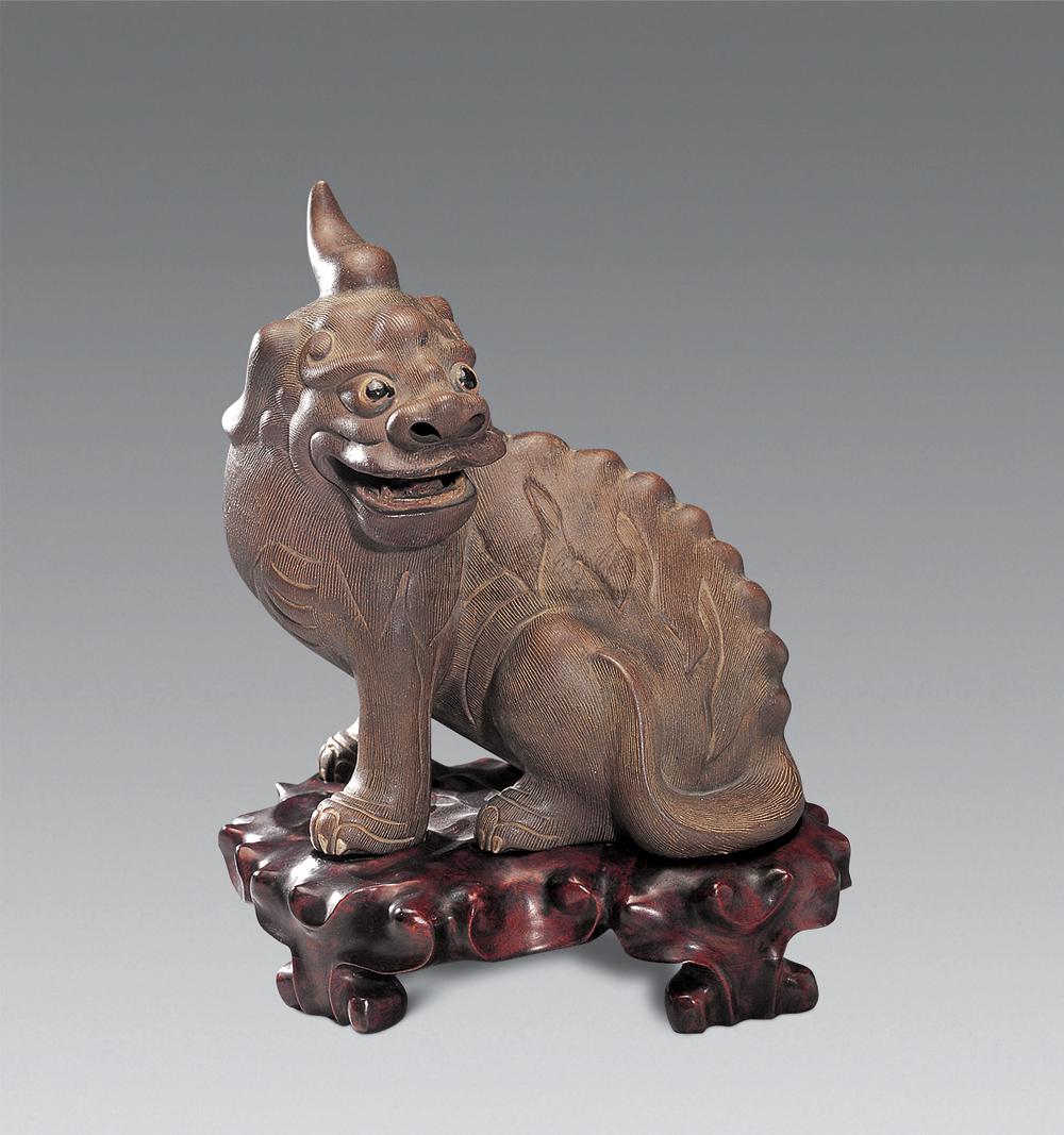 1315 清 紫砂独角瑞兽