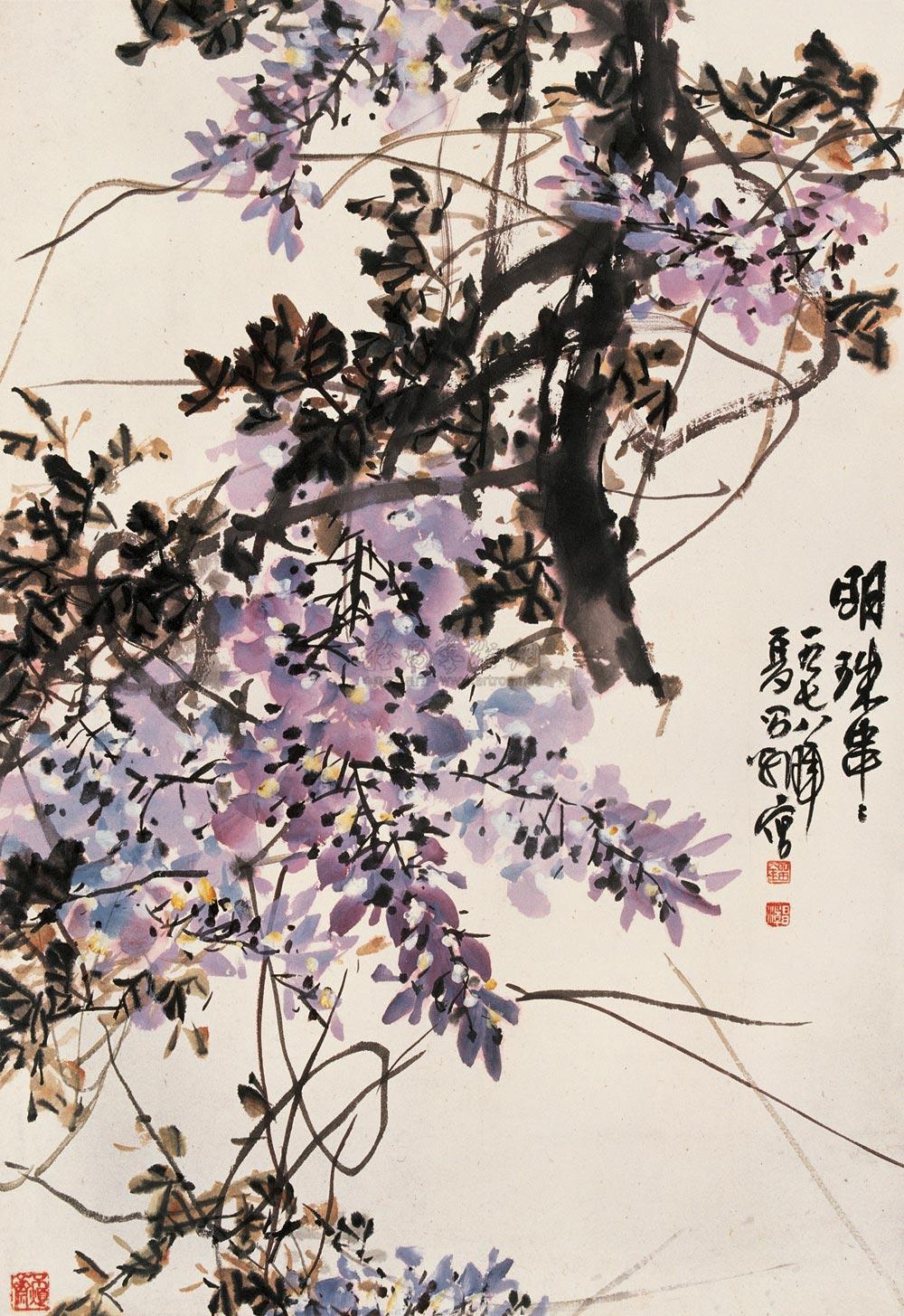04311978年作明珠串串镜心纸本