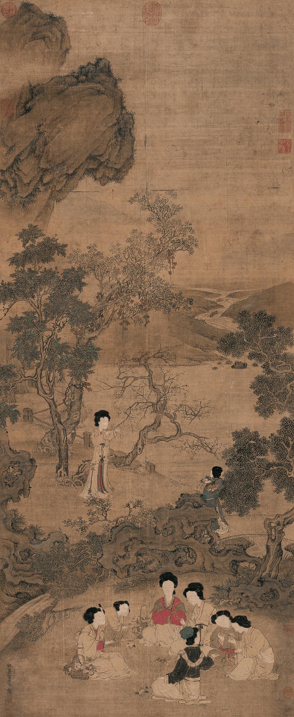1419 行乐图 立轴 绢本