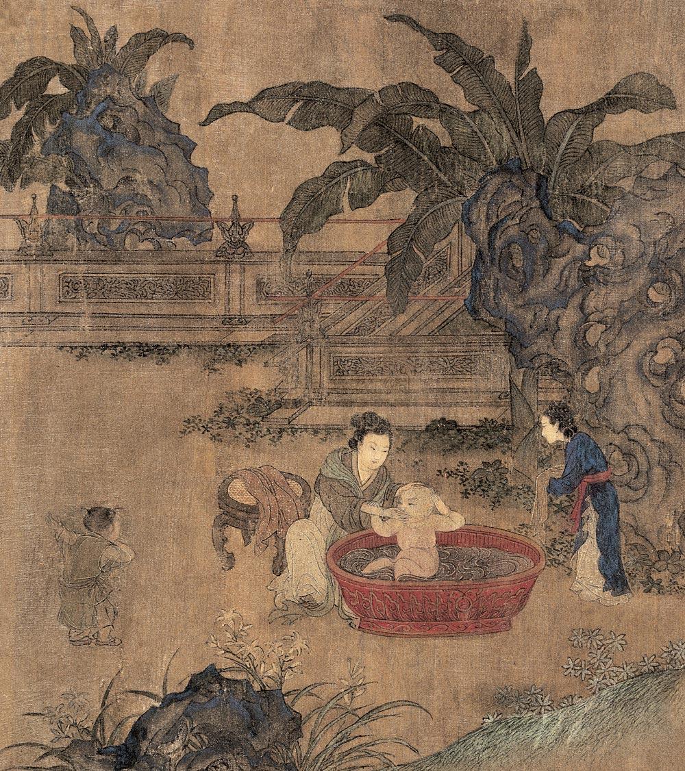 【宋人浴婴图 镜心 纸本】拍卖品_图片_价格_鉴赏_绘画_雅昌艺术品