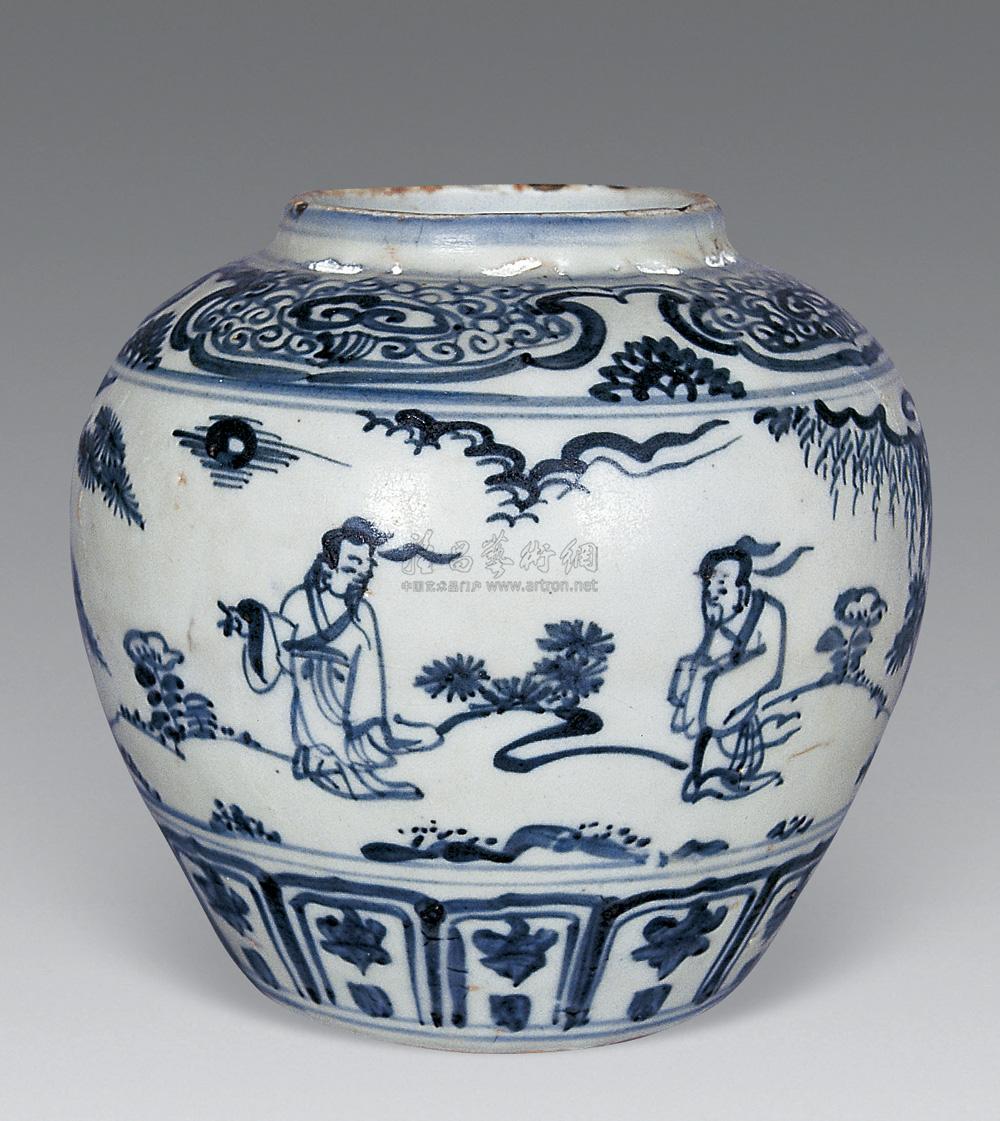 【明 青花人物小罐】拍卖品_图片_价格_鉴赏_明代青花瓷器_雅昌艺术品