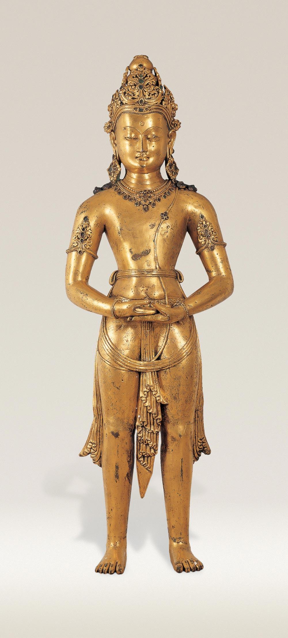 1034 明 铜鎏金佛眼佛母像