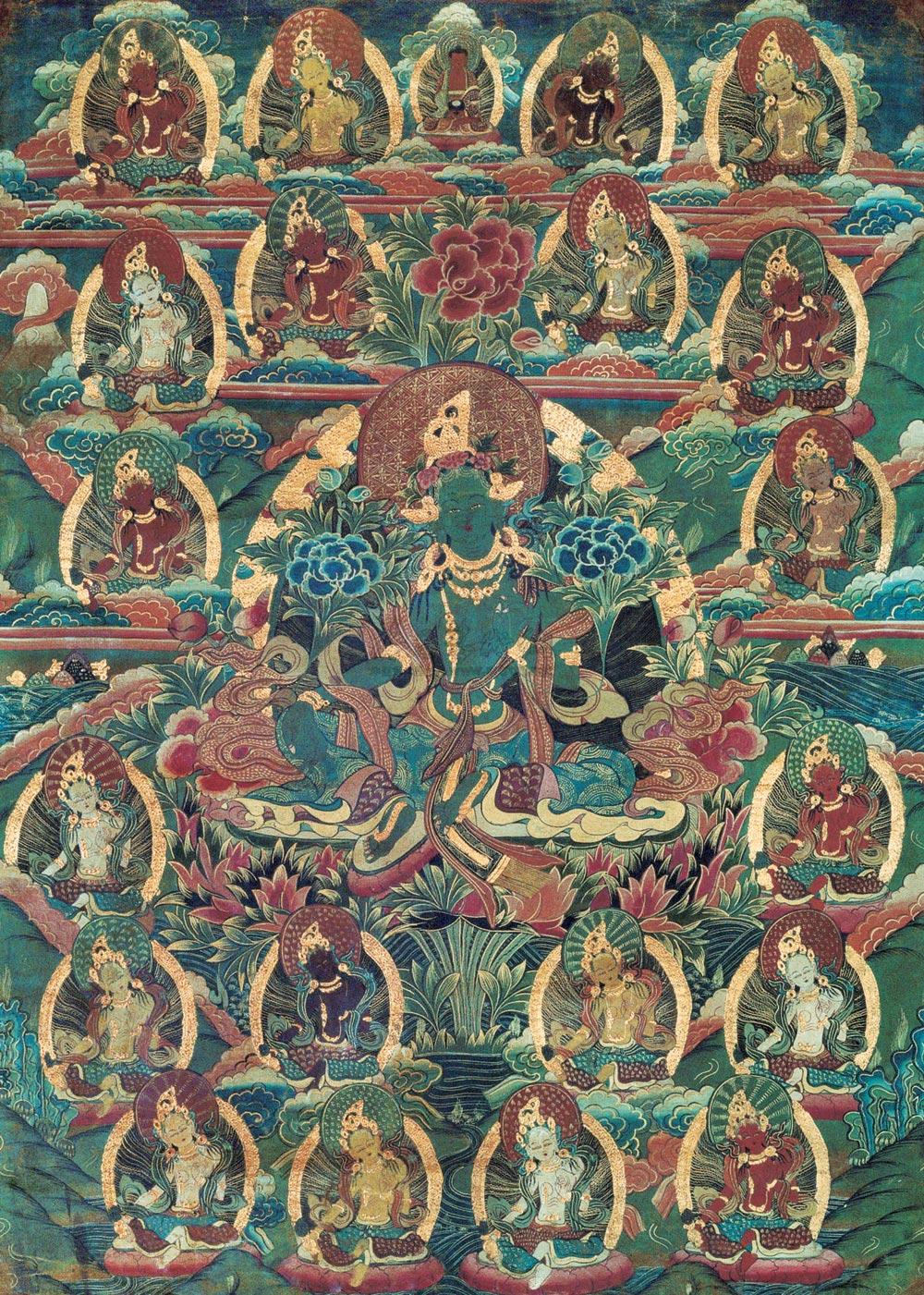 【清 二十一度母唐卡】拍卖品_图片_价格_鉴赏_唐卡_雅昌艺术品拍卖网