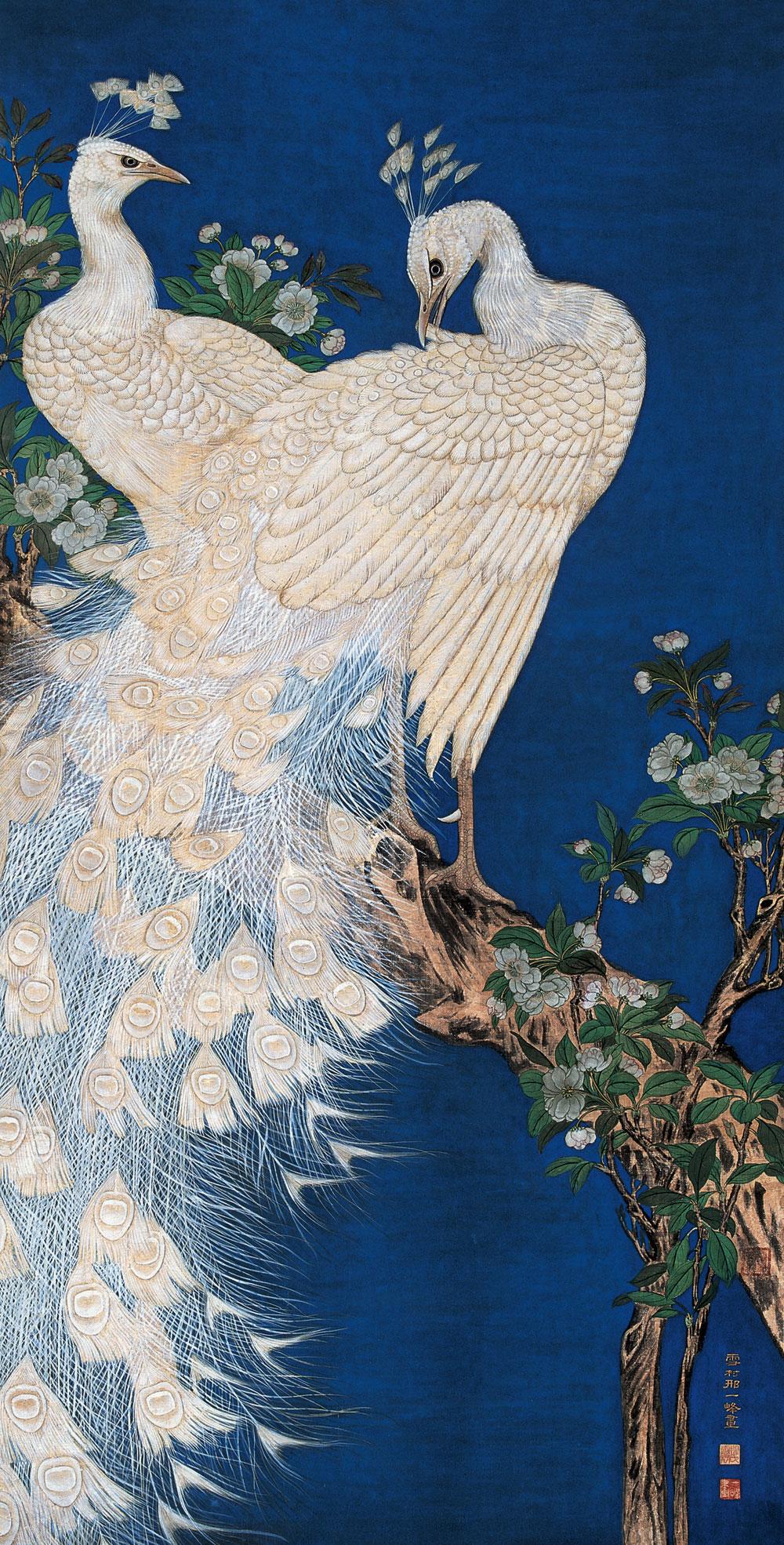 【孔雀 立轴 绢本】拍卖品_图片_价格_鉴赏_绘画_雅昌艺术品拍卖网