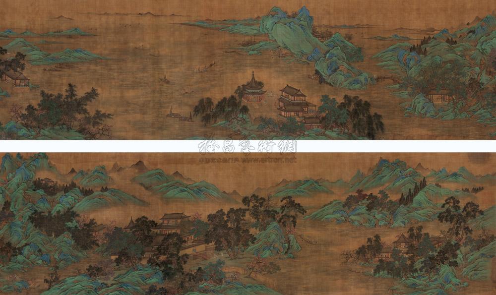 1499湖山春晓图手卷绢本