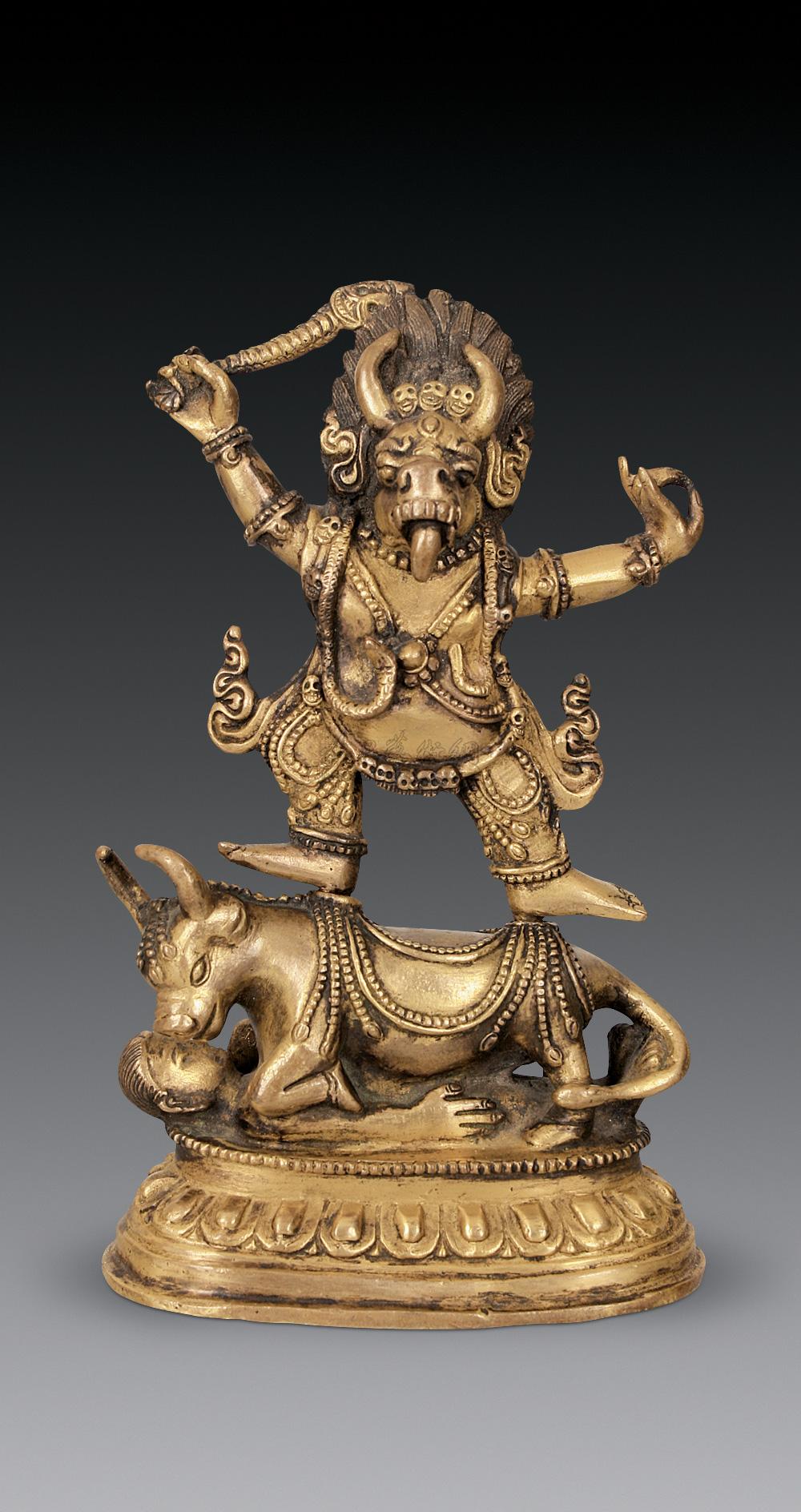 【清 铜鎏金阎罗王像】拍卖品_图片_价格_鉴赏_佛教文物其它_雅昌艺术