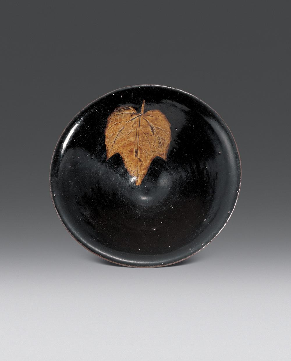 0005 宋 宋吉州窑黑釉木叶纹碗