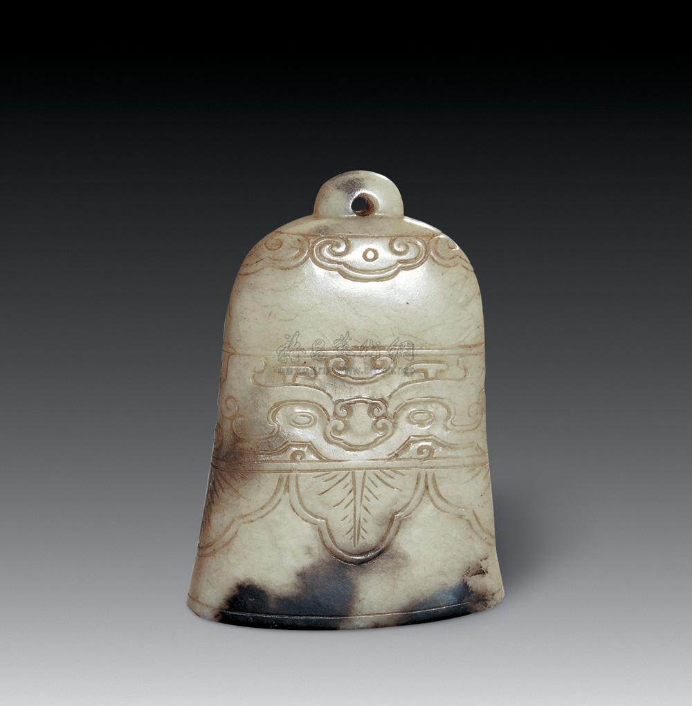 1505 清 白玉钟形坠