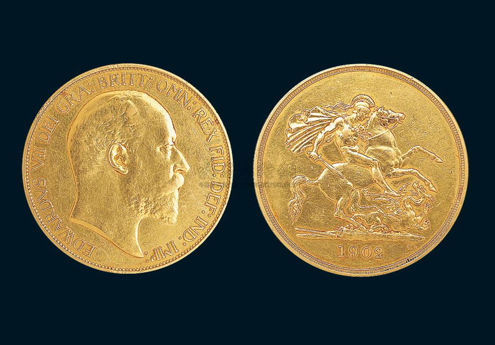 0586 1902年 英国爱德华七世金币