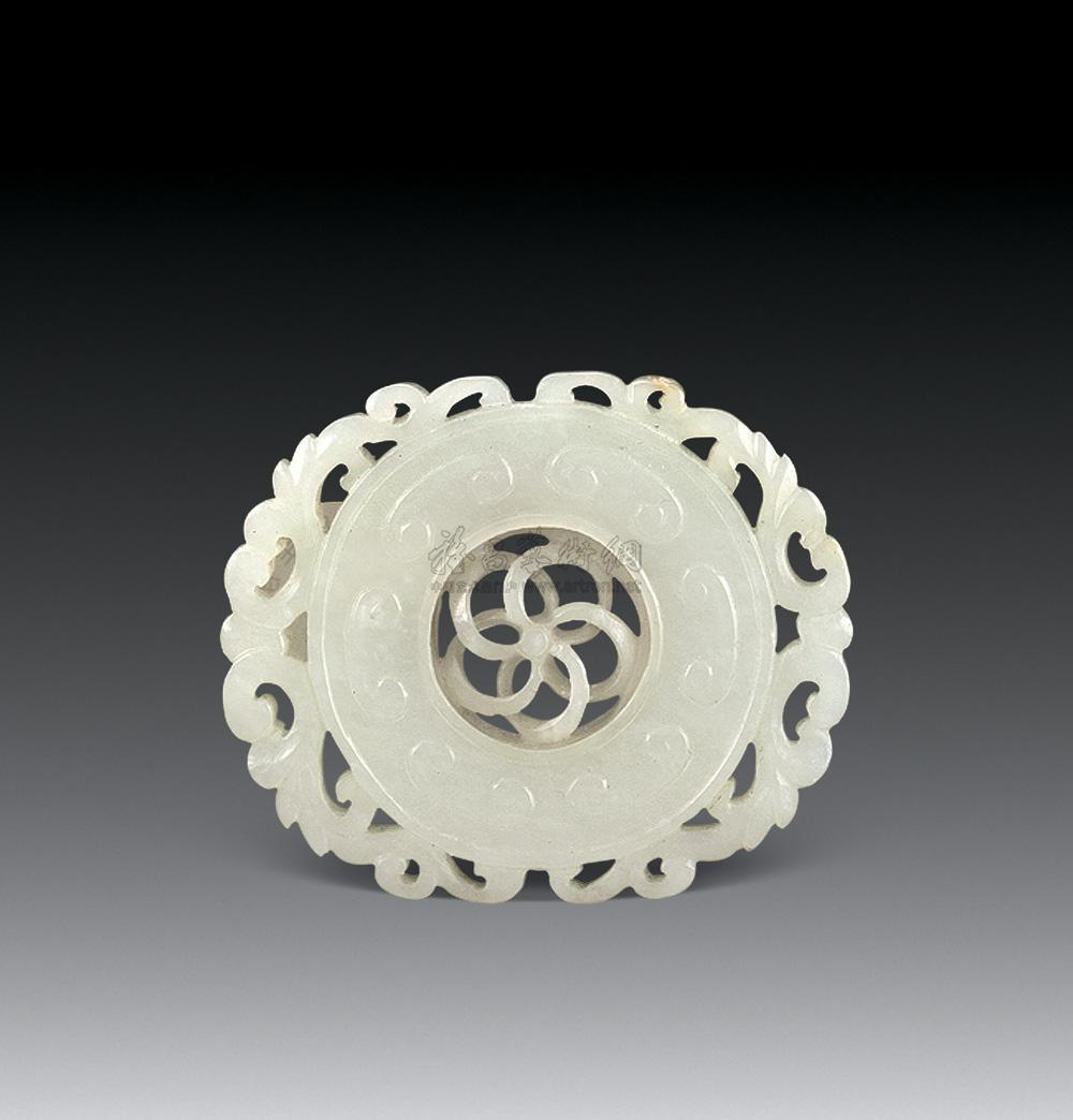 1800明 玉雕云纹转心珮