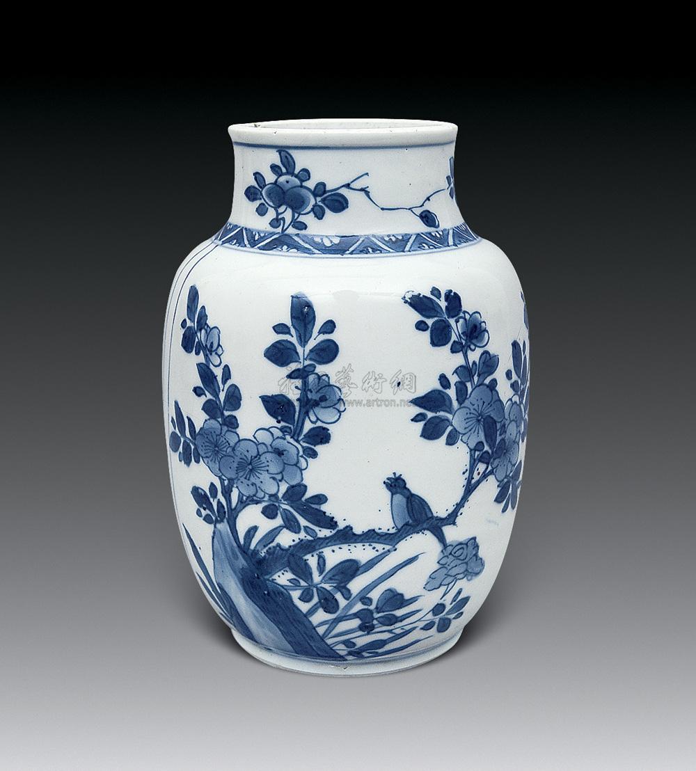 【清康熙 青花开光花鸟小瓶】拍卖品_图片_价格_鉴赏_清代青花瓷器
