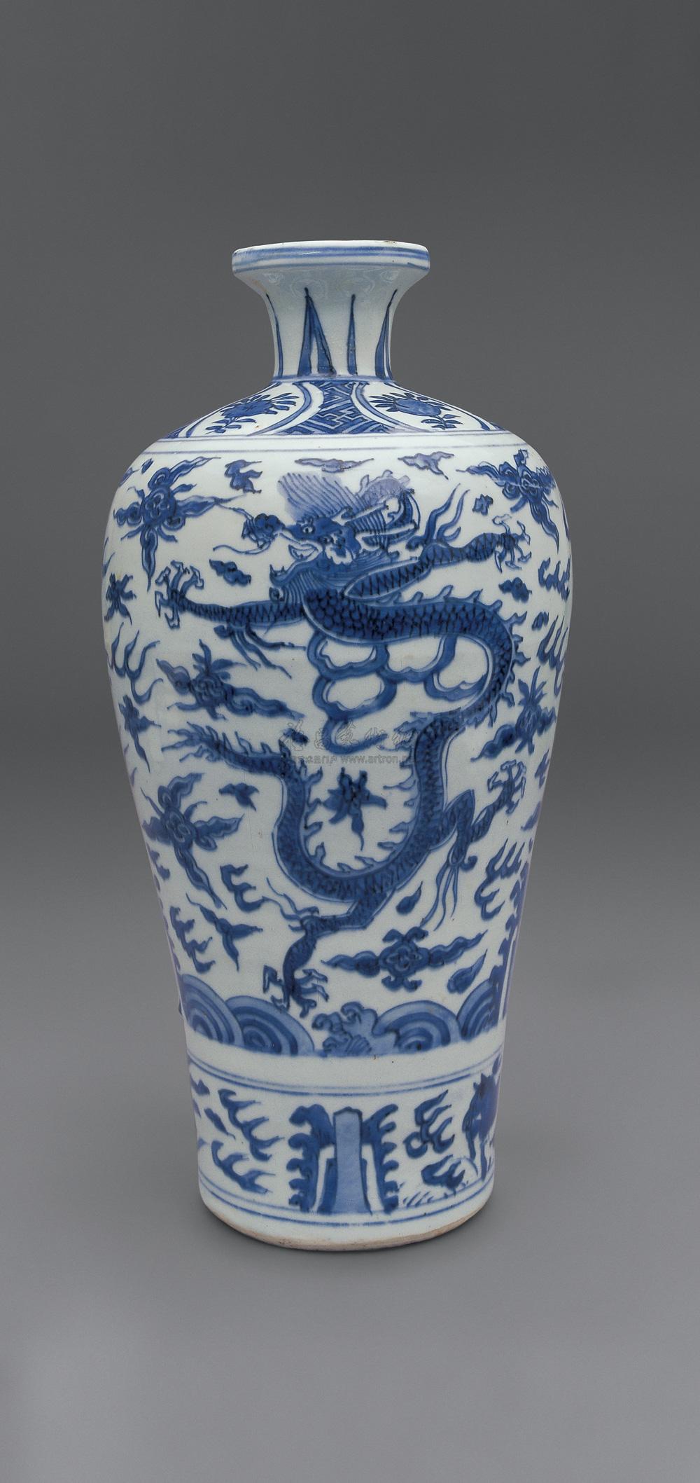 【明万历 青花龙纹梅瓶】拍卖品_图片_价格_鉴赏_明代青花瓷器_雅昌