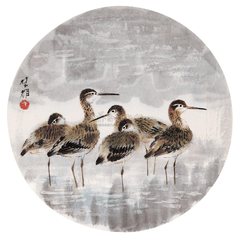 0102 鹭鸶 镜心 设色纸本