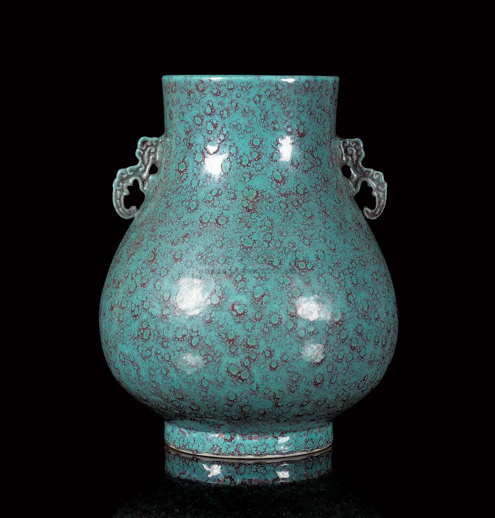 【清 炉均釉双耳尊】拍卖品_图片_价格_鉴赏_清代单色釉瓷器_雅昌艺术