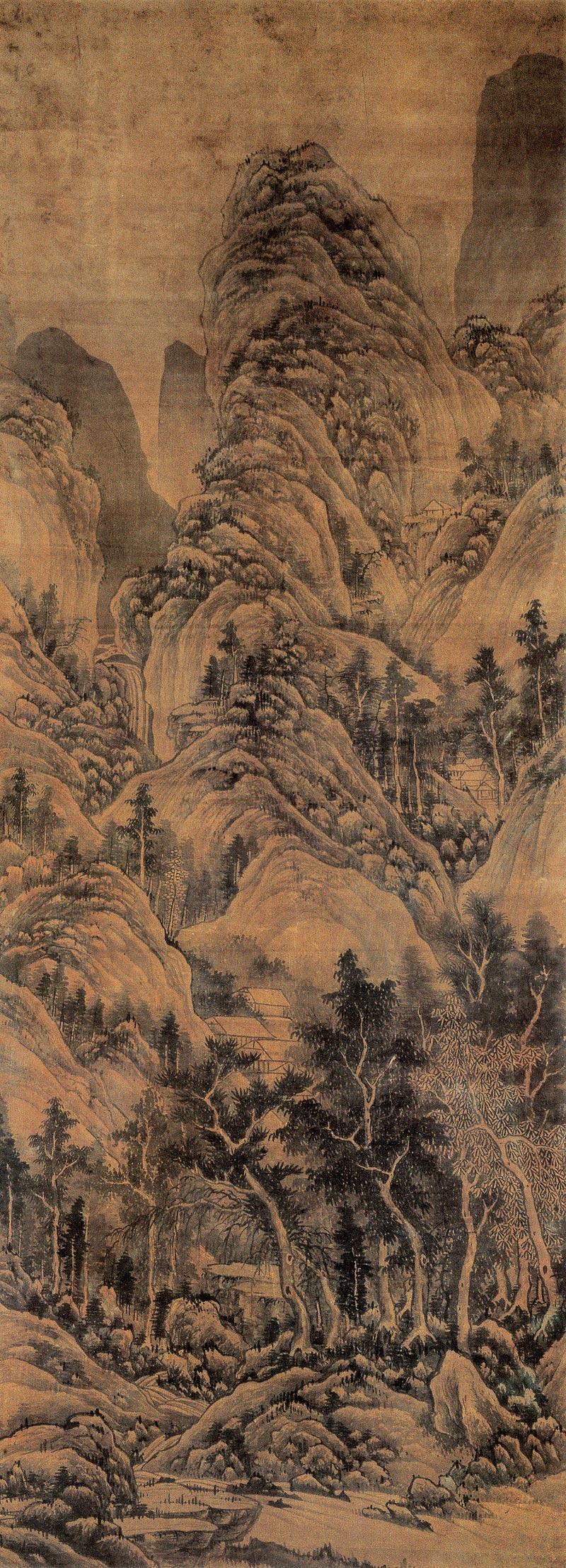 0141千岩万壑图镜心水墨纸本