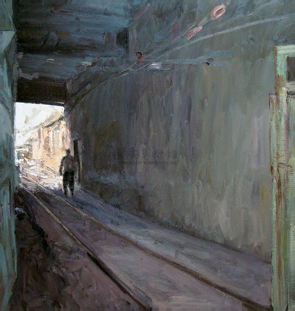 0007 2008年作 通往矿山的隧道 布面 油画