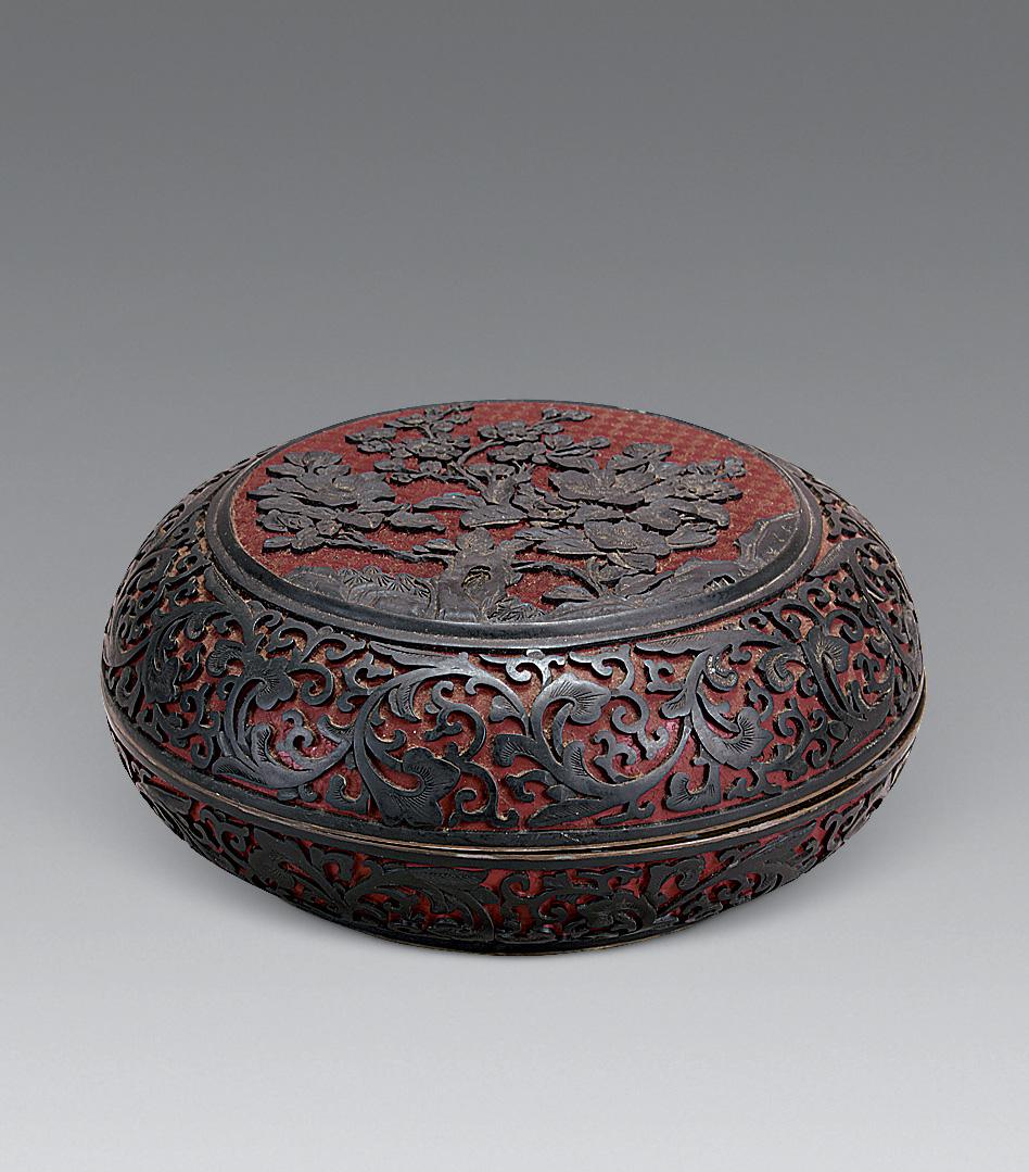 【清 铜胎雕漆花卉捧盒】拍卖品_图片_价格_鉴赏_漆器_雅昌艺术品拍卖