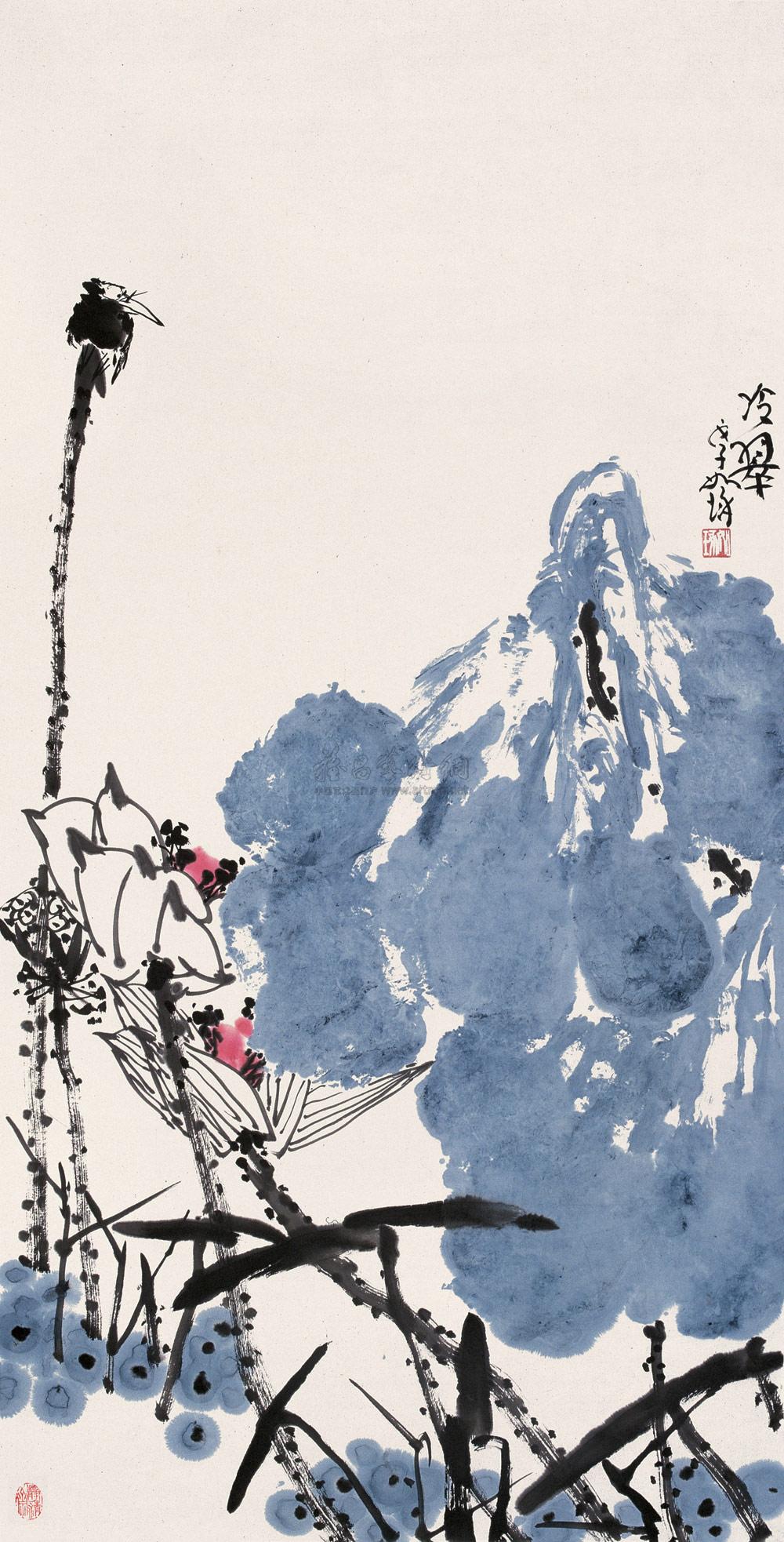 09832008年作冷翠镜心设色纸本