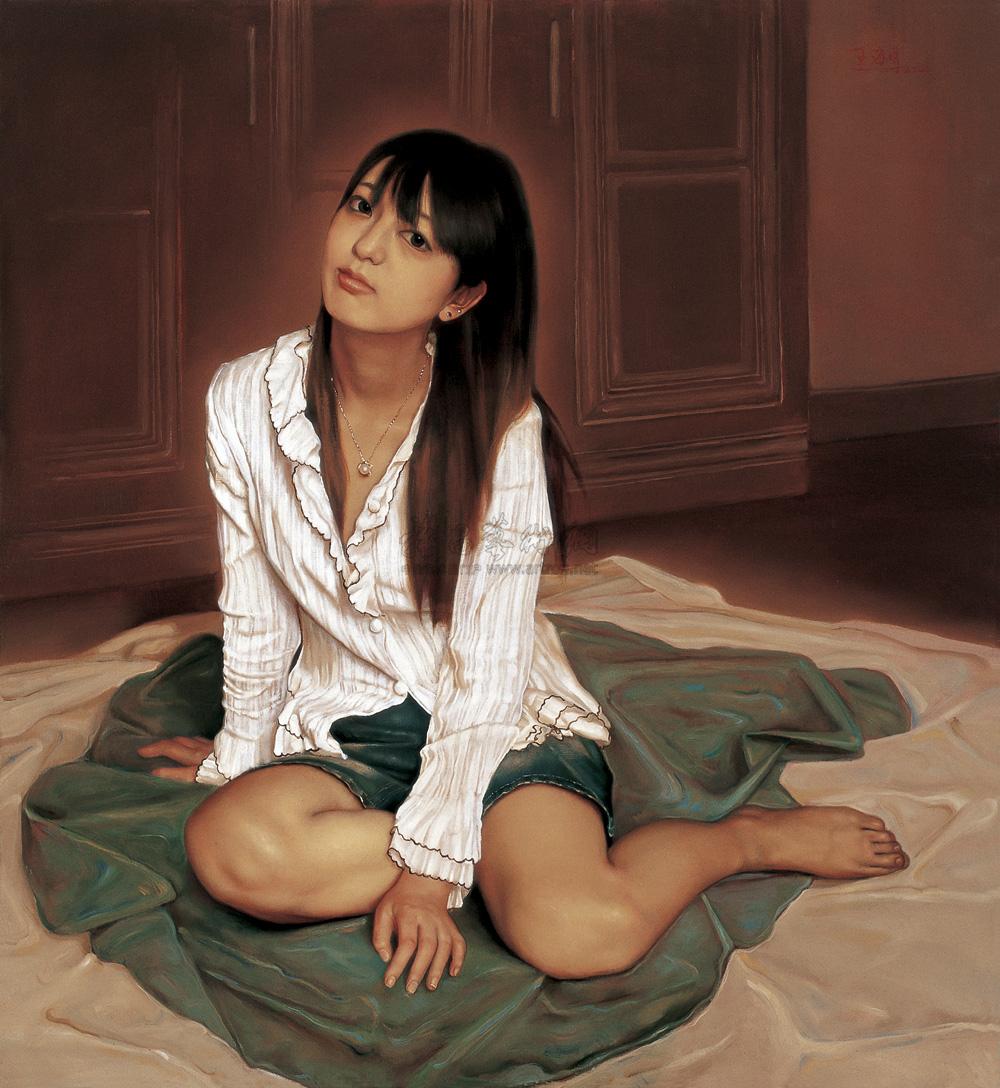 0151 2006年作 坐姿 布面 油画