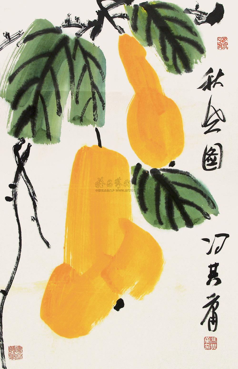 0526秋风图立轴设色纸本