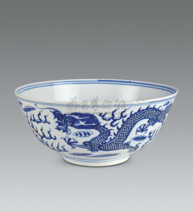 【清 青花龙纹碗】拍卖品_图片_价格_鉴赏_清代青花瓷器_雅昌艺术品