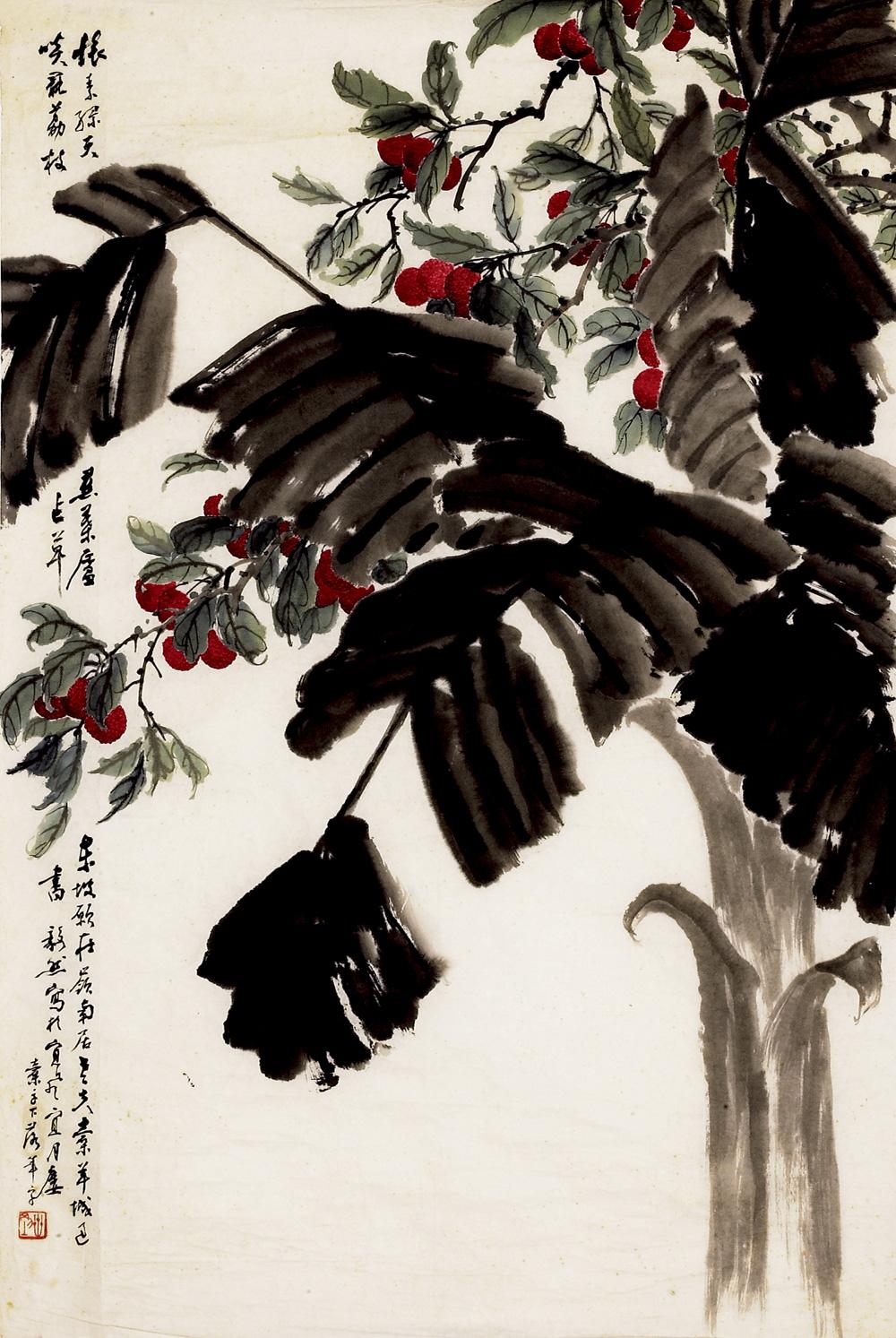 0311 芭蕉 镜心 设色纸本
