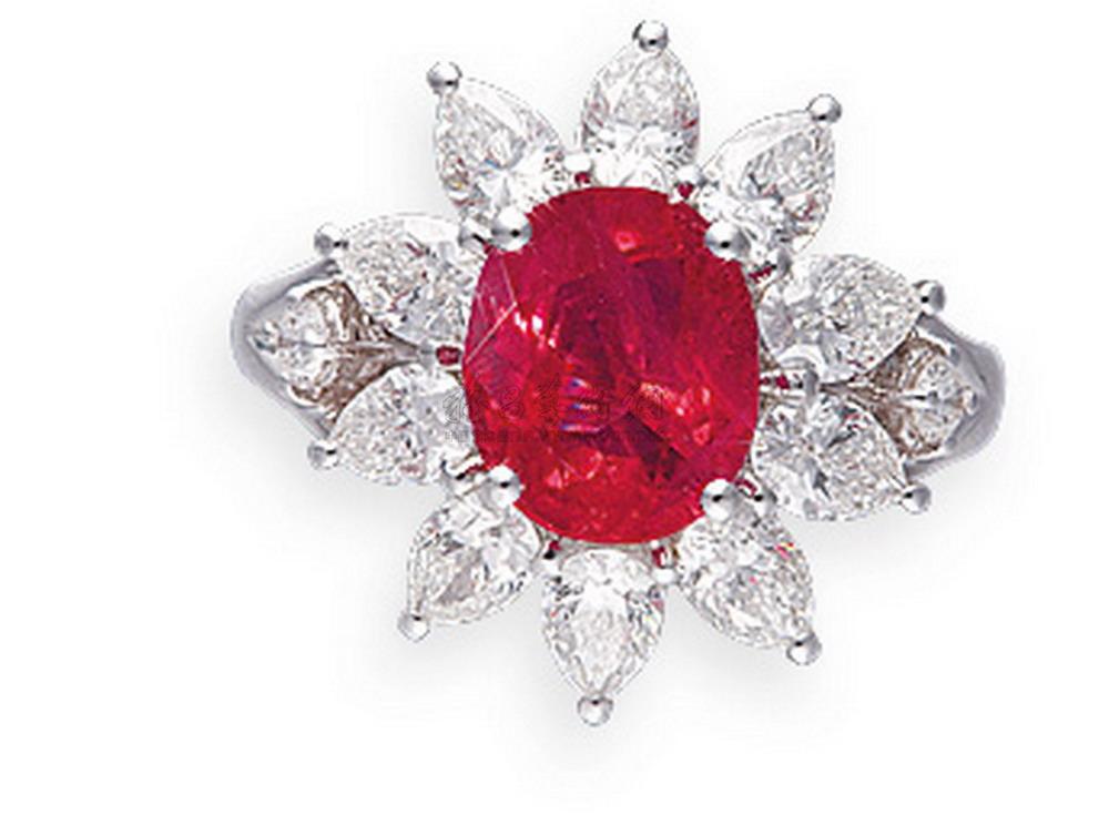 0445红宝石钻石戒指