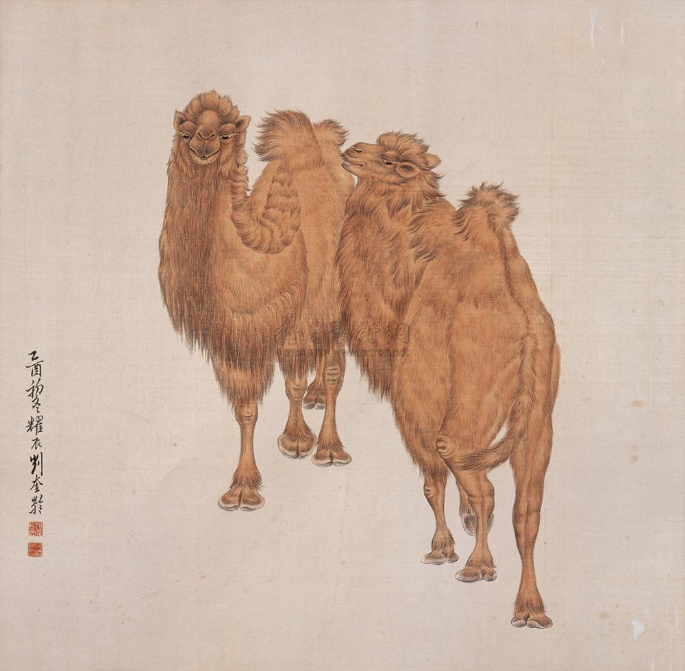 0380 骆驼 镜心 纸本