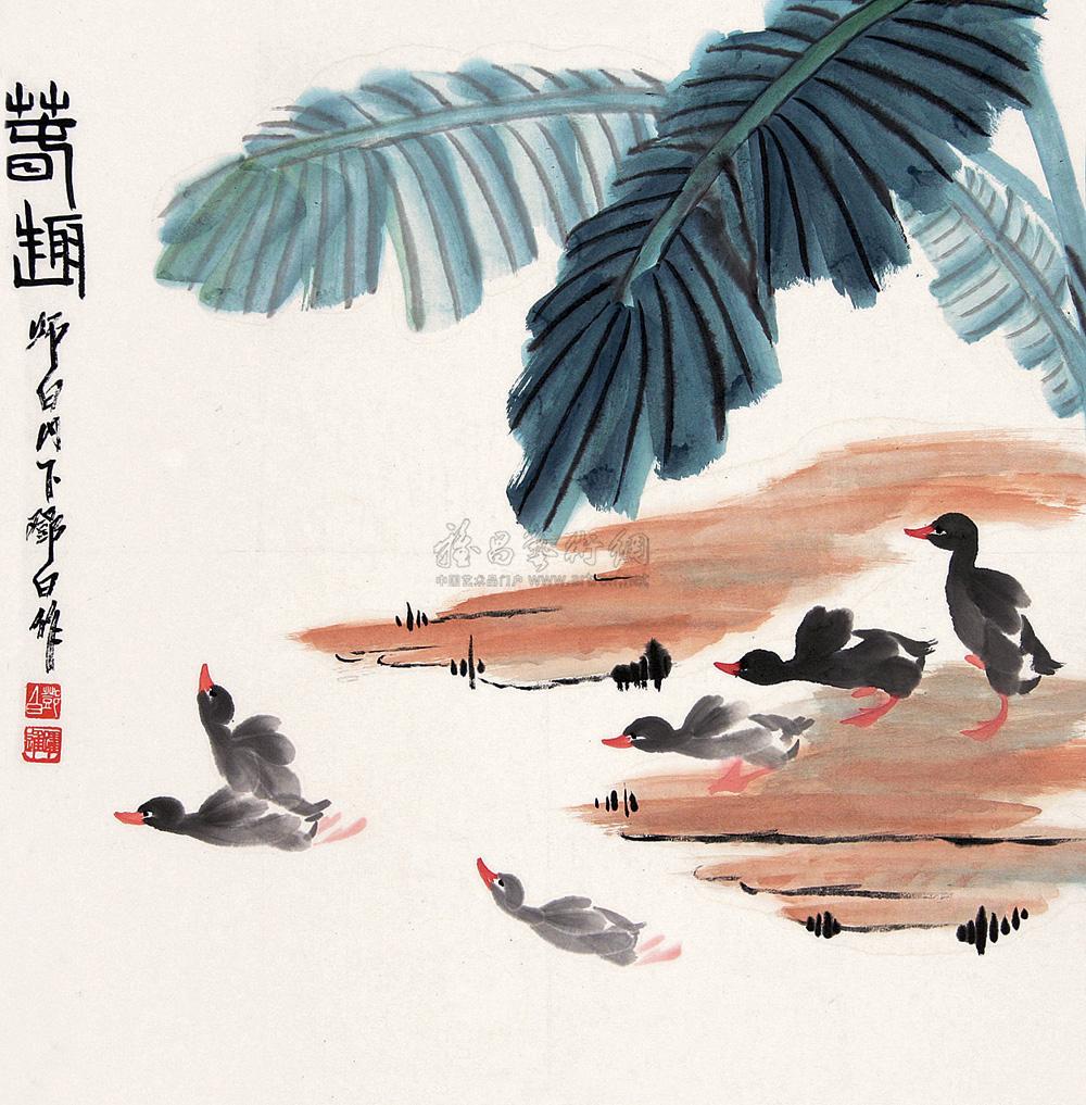 0214春趣立轴设色纸本