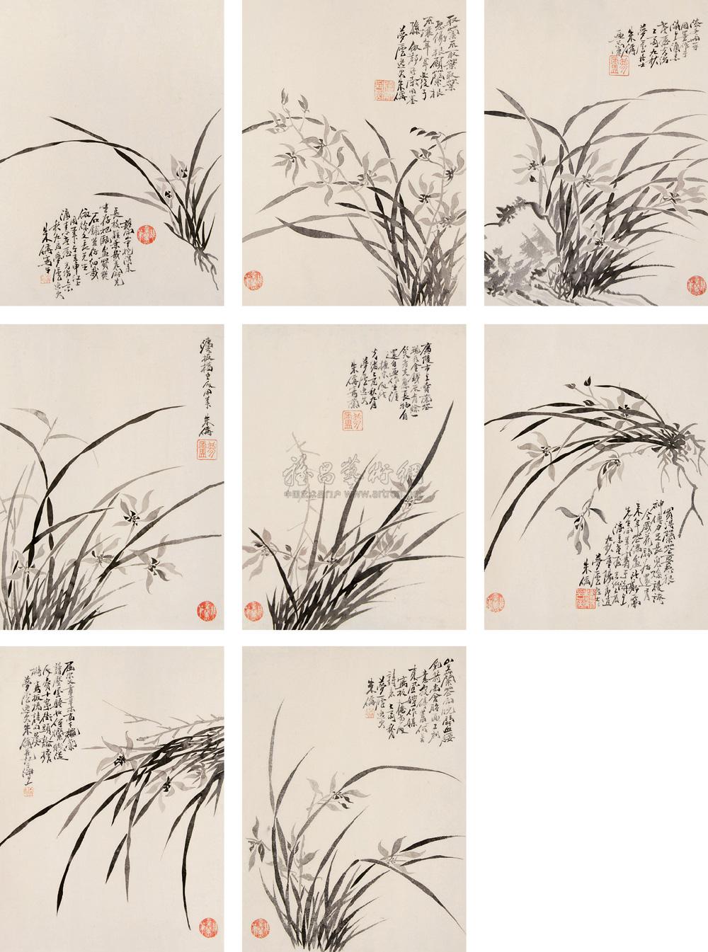 0285 兰花 册页 水墨纸本