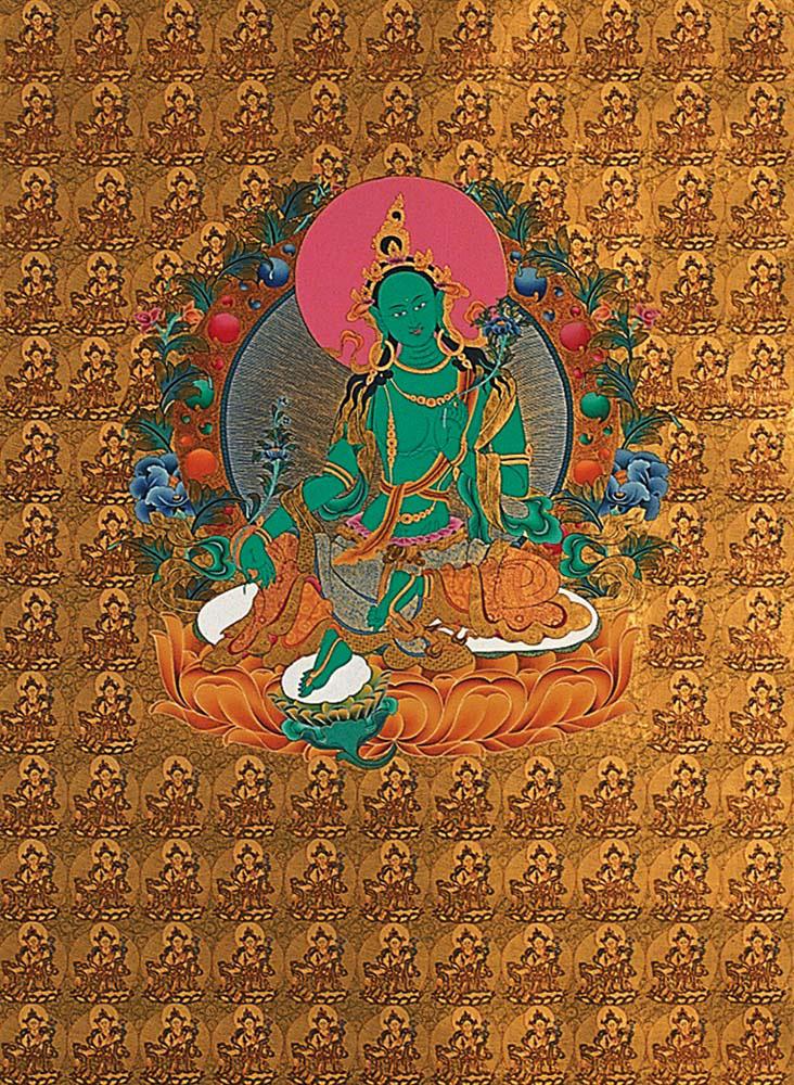 【绿度母】拍卖品_图片_价格_鉴赏_唐卡_雅昌艺术品拍卖网