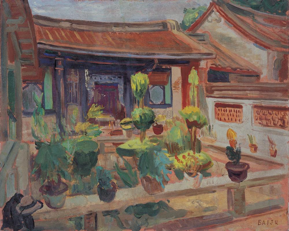 板桥林家花园油彩画布 拍卖品 图片 价格 鉴赏 油画 雅昌艺术品拍卖网