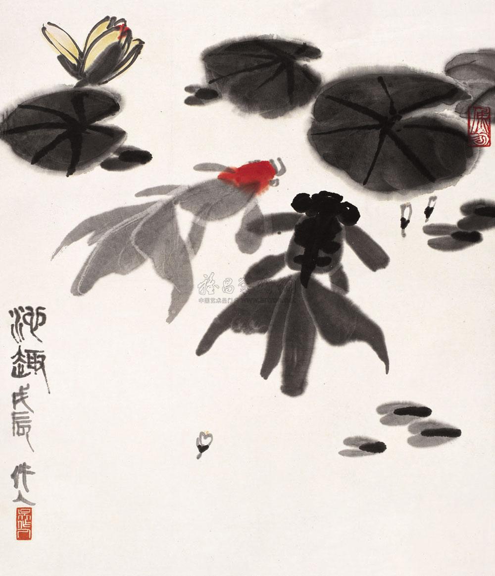 【池趣 镜心 设色纸本】拍卖品_图片_价格_鉴赏